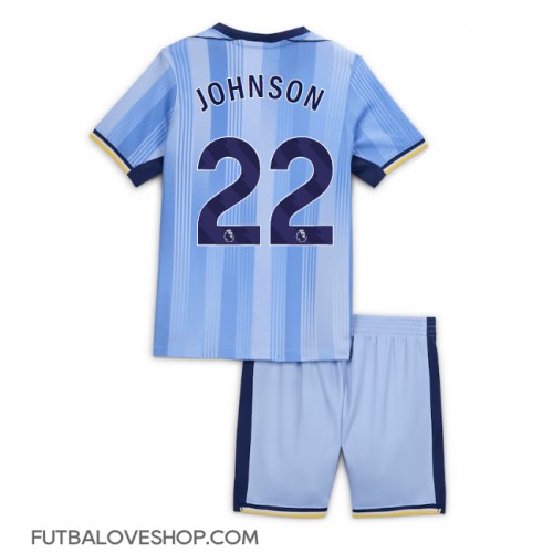 Dres Tottenham Hotspur Brennan Johnson #22 Preč pre deti 2024-25 Krátky Rukáv (+ trenírky)